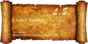 Lajkó Sándor névjegykártya